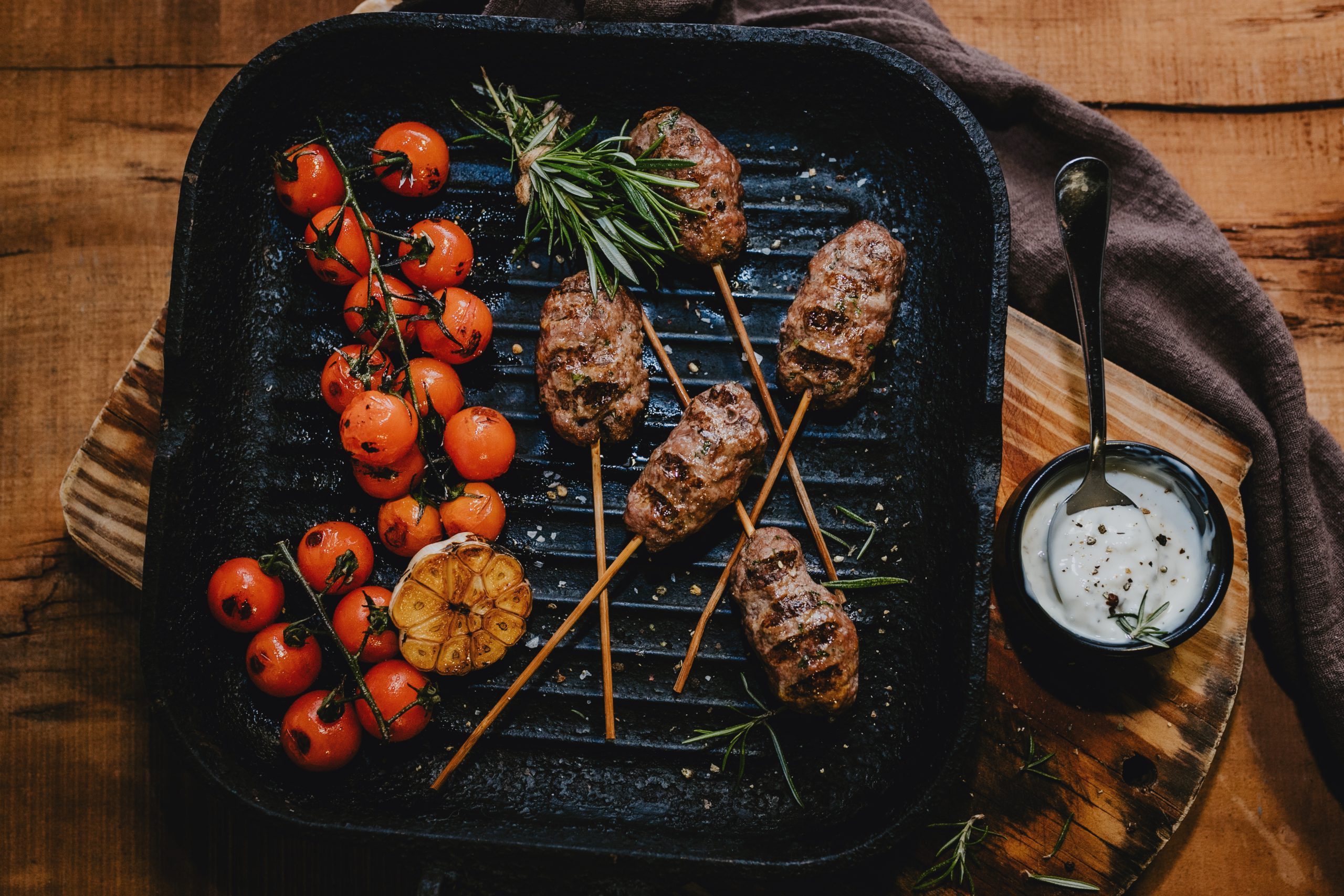 Kebabs with Yogurt and Herb Sauce - TrueBorn Beef